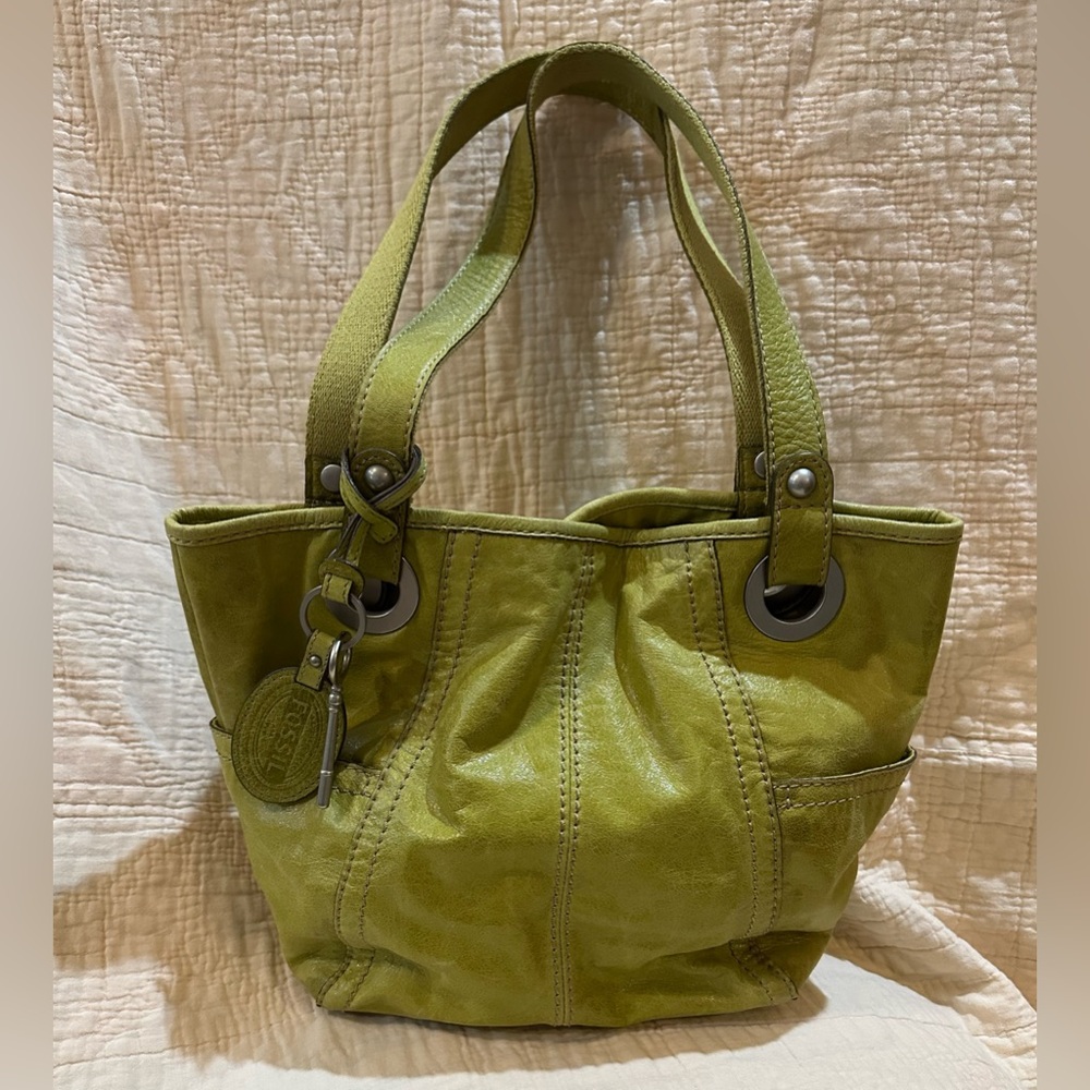 Fossil Lime green leather bag
